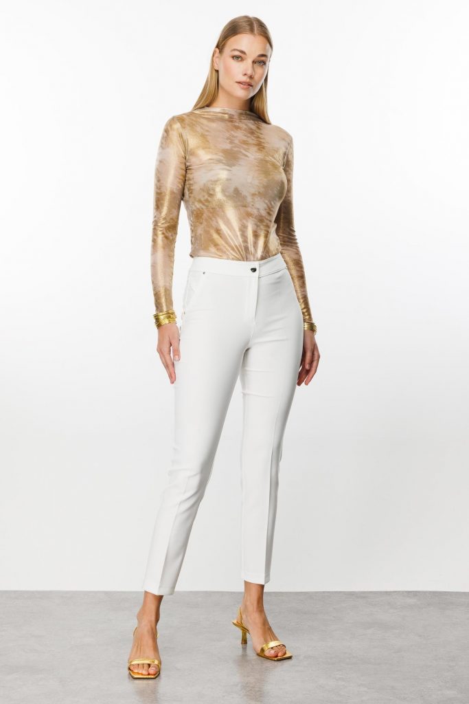 MODAİLGİ Yan Cep Dar Paça Pantolon  4515 - EKRU