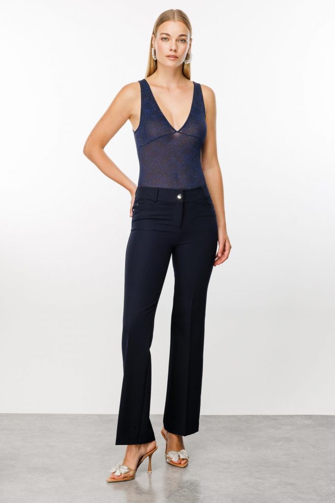 MODAİLGİ Beş Cep İspanyol Paça Pantolon  4517 - Lacivert