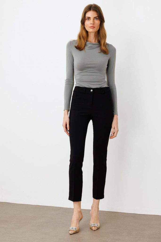 MODAİLGİ Köşe Cep Dar Paça Pantolon 4520