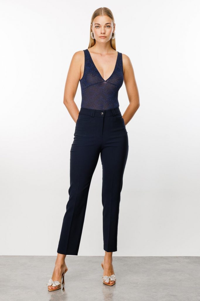 MODAİLGİ Köşe Cep Dar Paça Pantolon 4520 - Lacivert