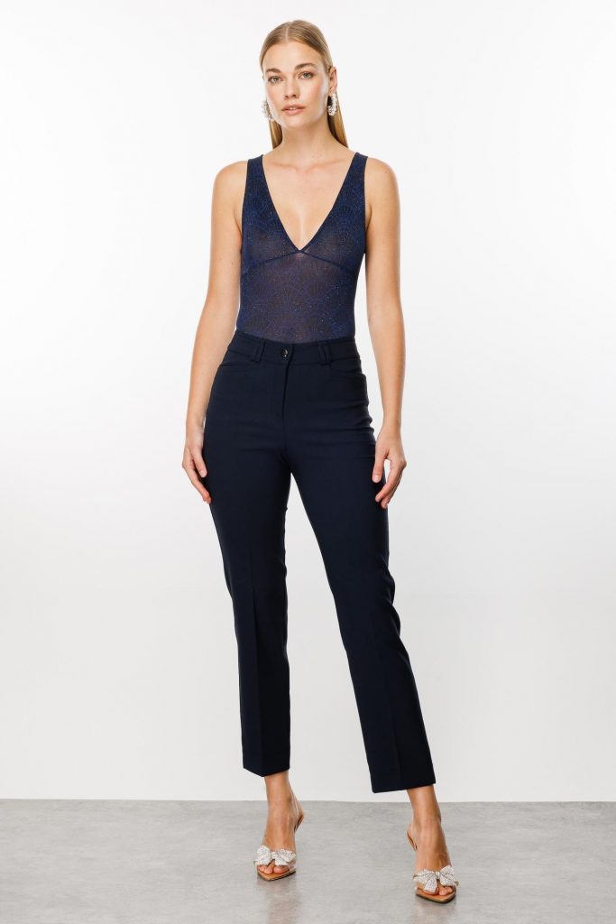 MODAİLGİ Köşe Cep Dar Paça Pantolon 4520 - Lacivert