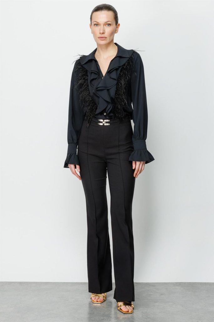 MODAİLGİ Zincir Kemer Tokalı Pantolon 4545