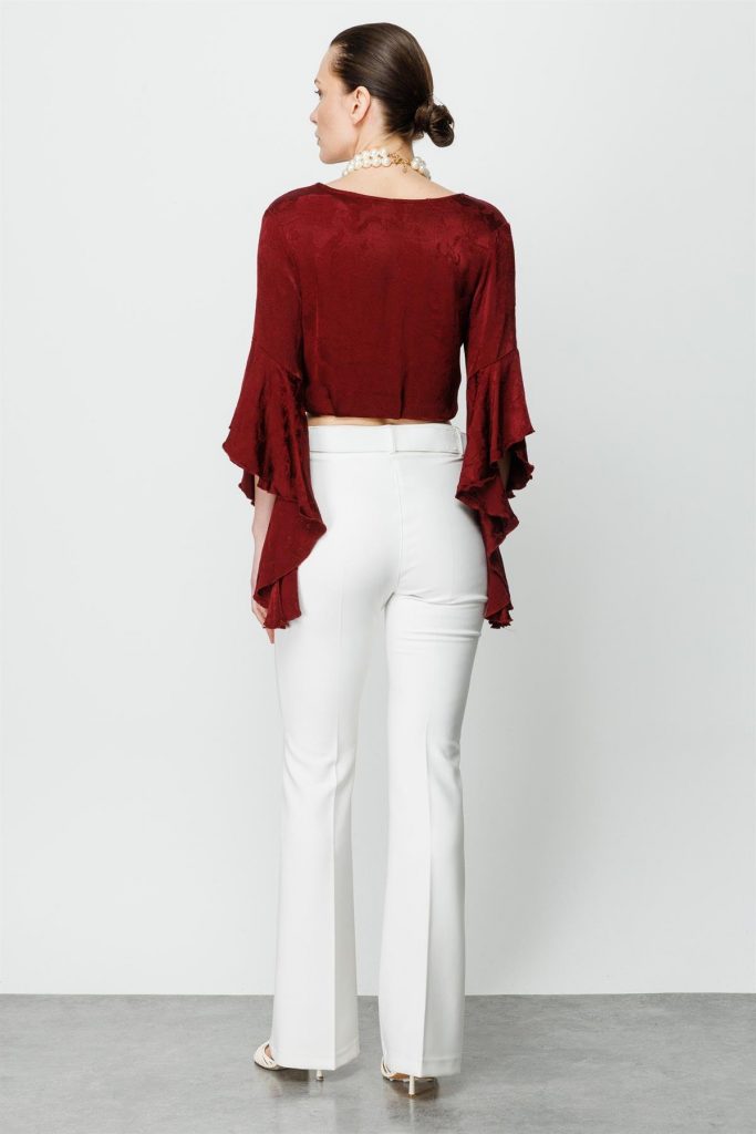 MODAİLGİ  Beli Kemerli Önü Dikişli Pantolon 4575