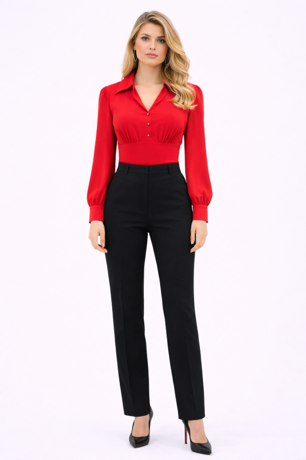 ON TRİKO Önü Düğme Detaylı Bluz 32330