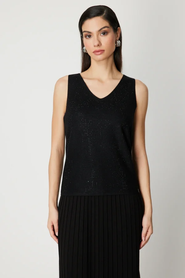 ON TRİKO Taşlı V Yaka Triko Bluz 60437