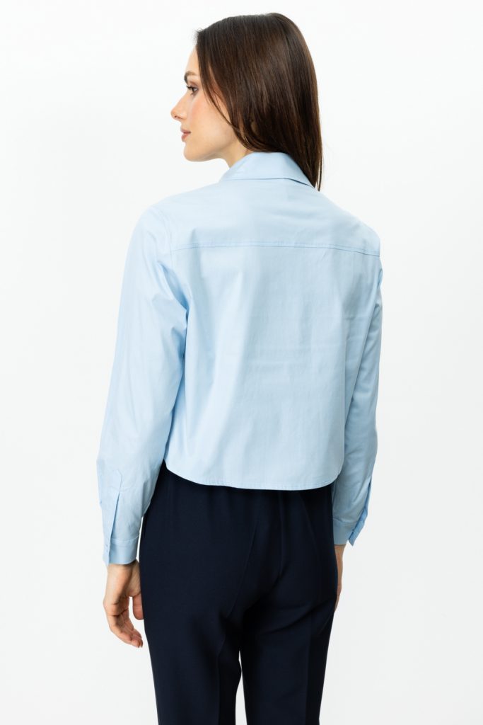 ON TRİKO Nervürlü Uzun Kol Gömlek  52311 - MAVİ