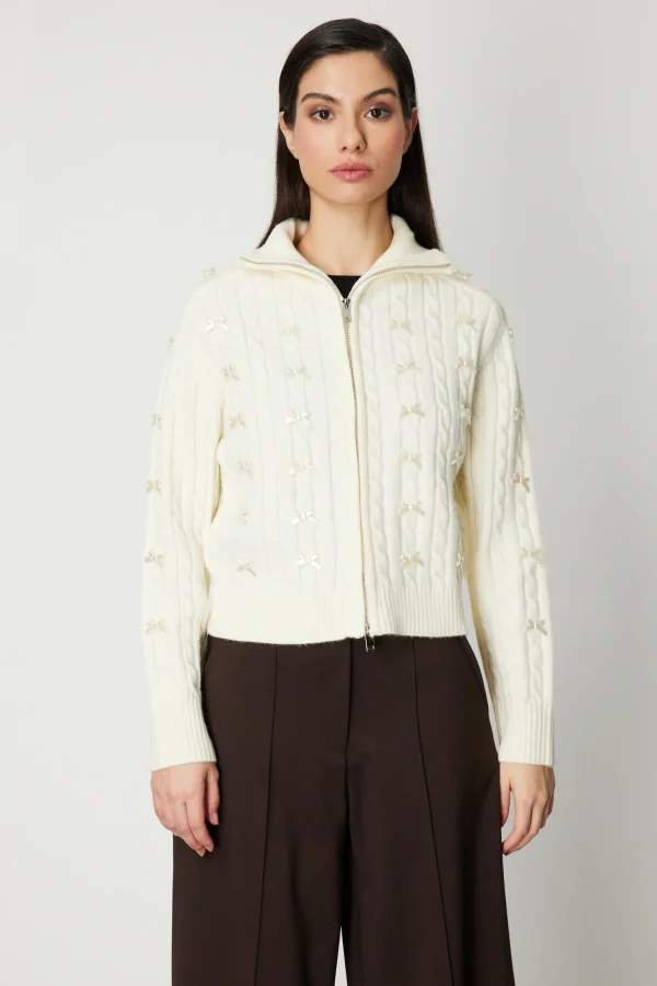 ON TRİKO Kurdele Detaylı Dik Yaka 60925