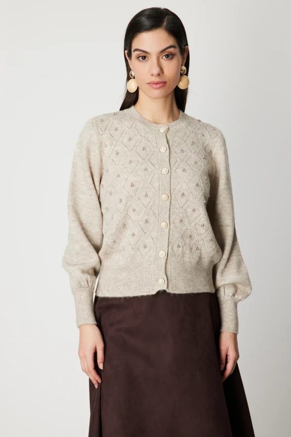 ON TRİKO İnci Düğmeli Triko Hırka 63922