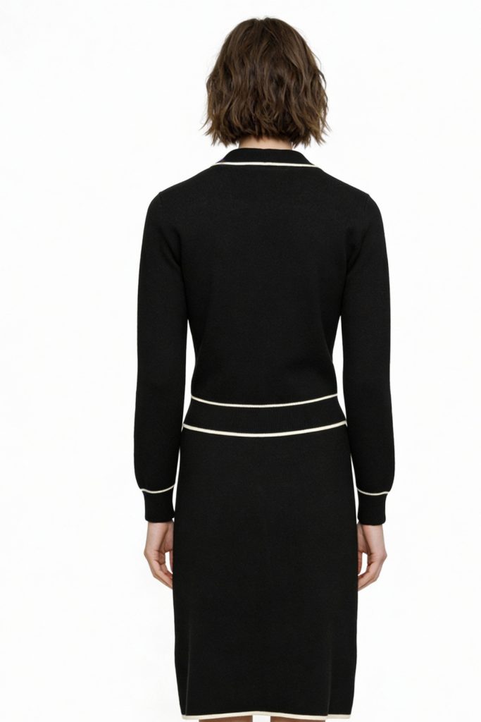 ON TRİKO Şerit Detaylı Düğmeli Hırka 69914