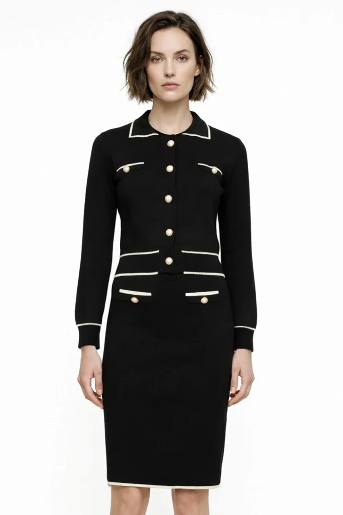 ON TRİKO Şerit Detaylı Düğmeli Hırka 69914