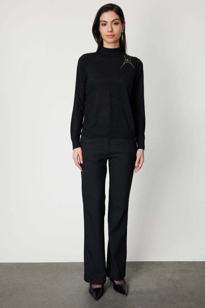 ON TRİKO Omzu Taş Detaylı Triko Kazak 60453