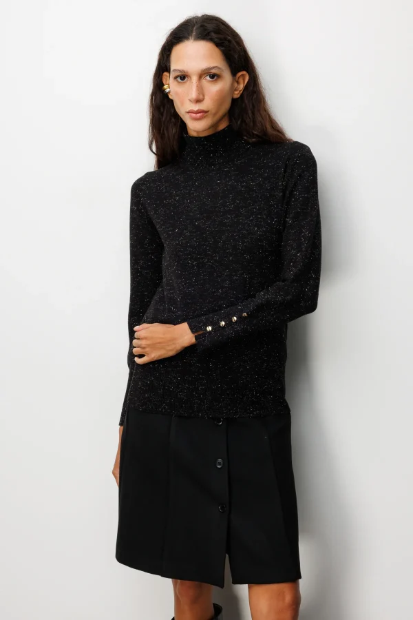 ON TRİKO Balıkçı Yaka Işıltılı Triko Kazak 69318