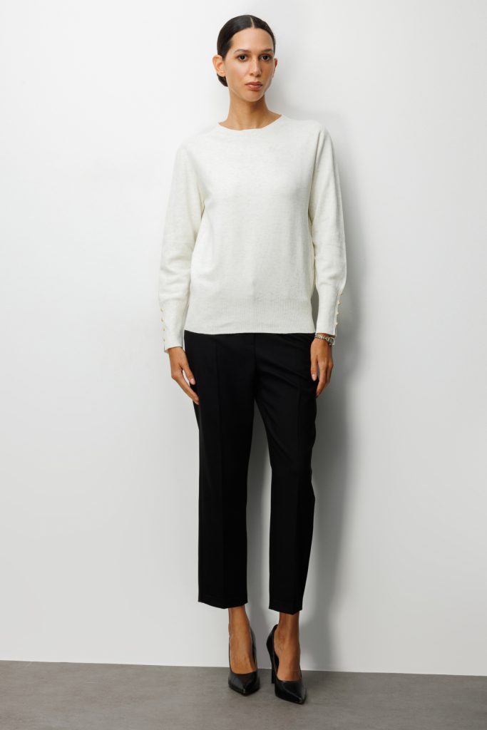 ON TRİKO Kolları Düğmeli Pırıltılı Triko Kazak 69320