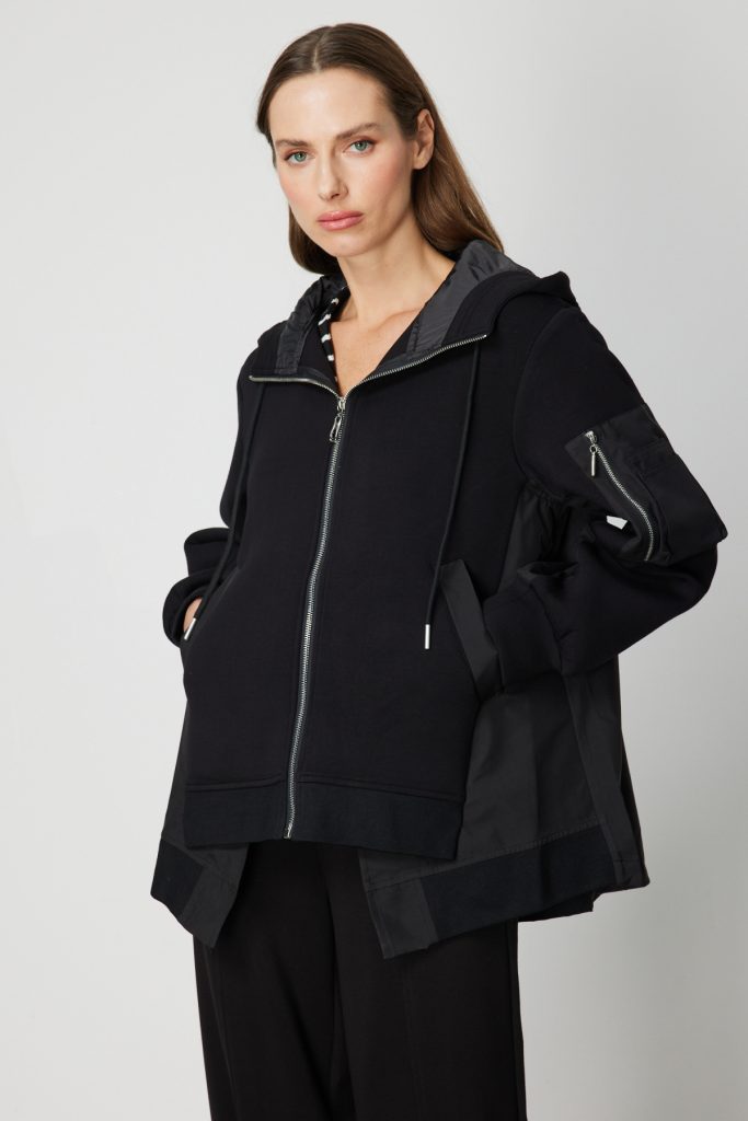 ON TRİKO Kapüşonlu Mix Kumaş Mont 60704