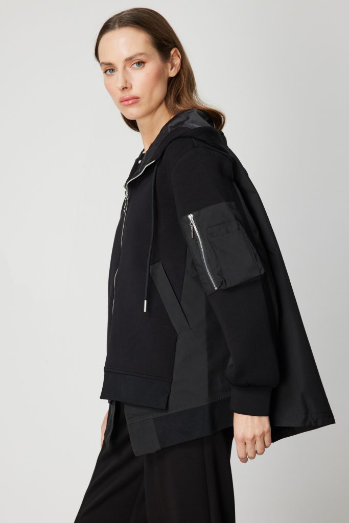 ON TRİKO Kapüşonlu Mix Kumaş Mont 60704