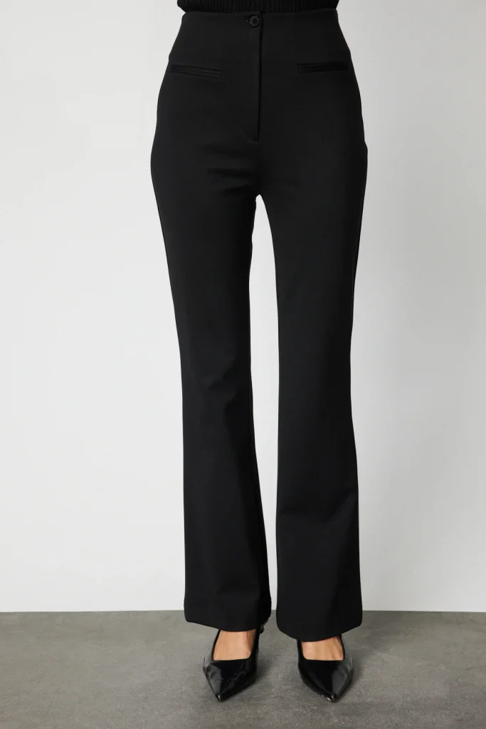 ON TRİKO Süs Fleto Cepli İspanyol Paça Pantolon 60115