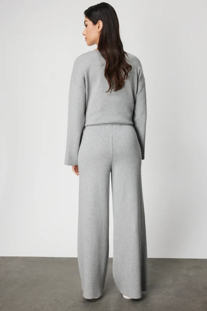 ON TRİKO Beli Lastikli Bol Paça Triko Pantolon 63321