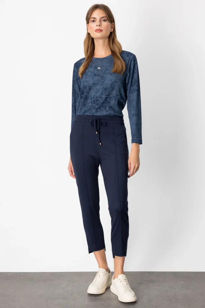 ON TRİKO Beli Lastikli Çimalı Eşofman Altı 64124 - Lacivert