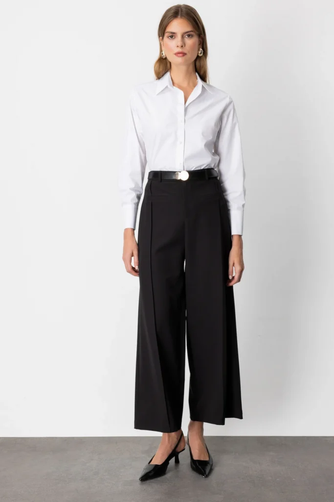 ON TRİKO Beli Kemerli Bol Paça Pantolon 64133