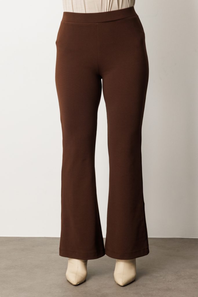 ON TRİKO İnce Fitilli İspanyol Paça Tayt 64164 - kahve