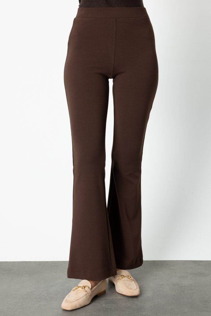 ON TRİKO İspanyol Paça Tayt Pantolon 64165 - kahve