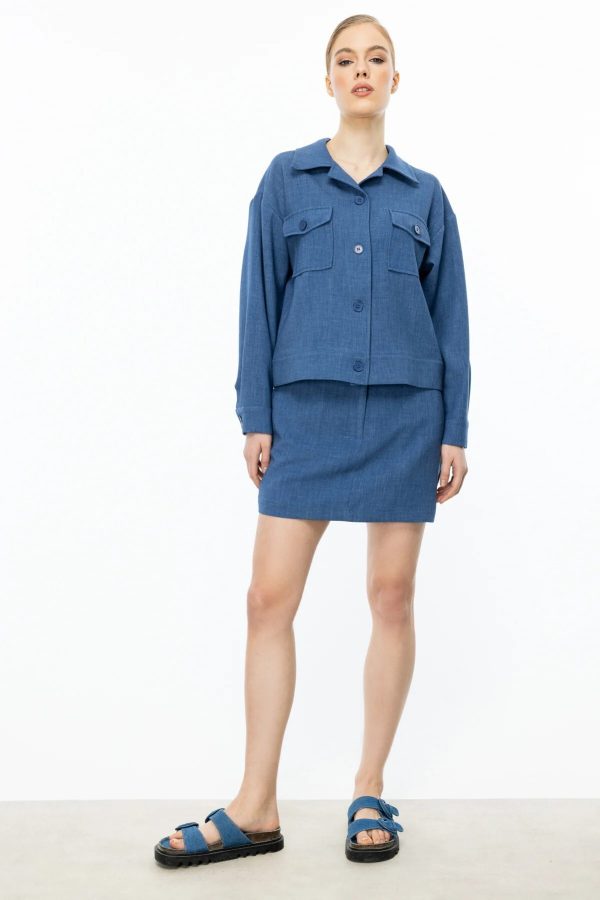 ON TRİKO Yandan Cepli Şort Etek 54203