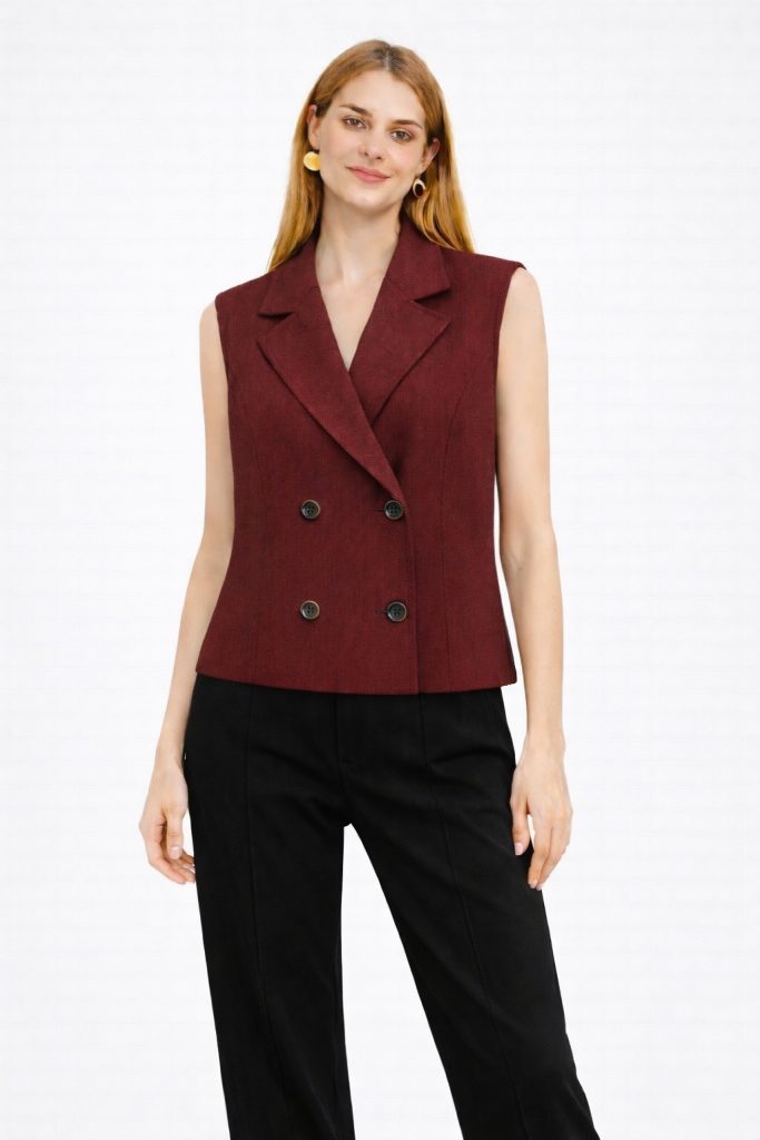 ON TRİKO Kolsuz Kruvaze Yaka Yelek 66926