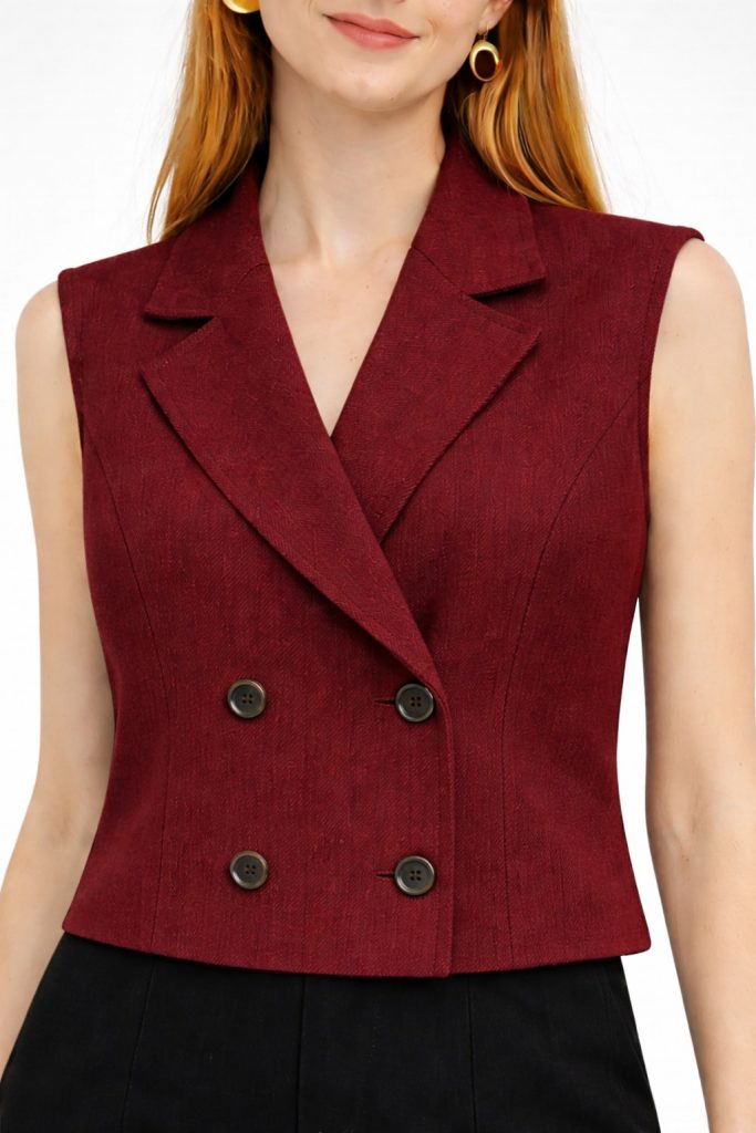 ON TRİKO Kolsuz Kruvaze Yaka Yelek 66926