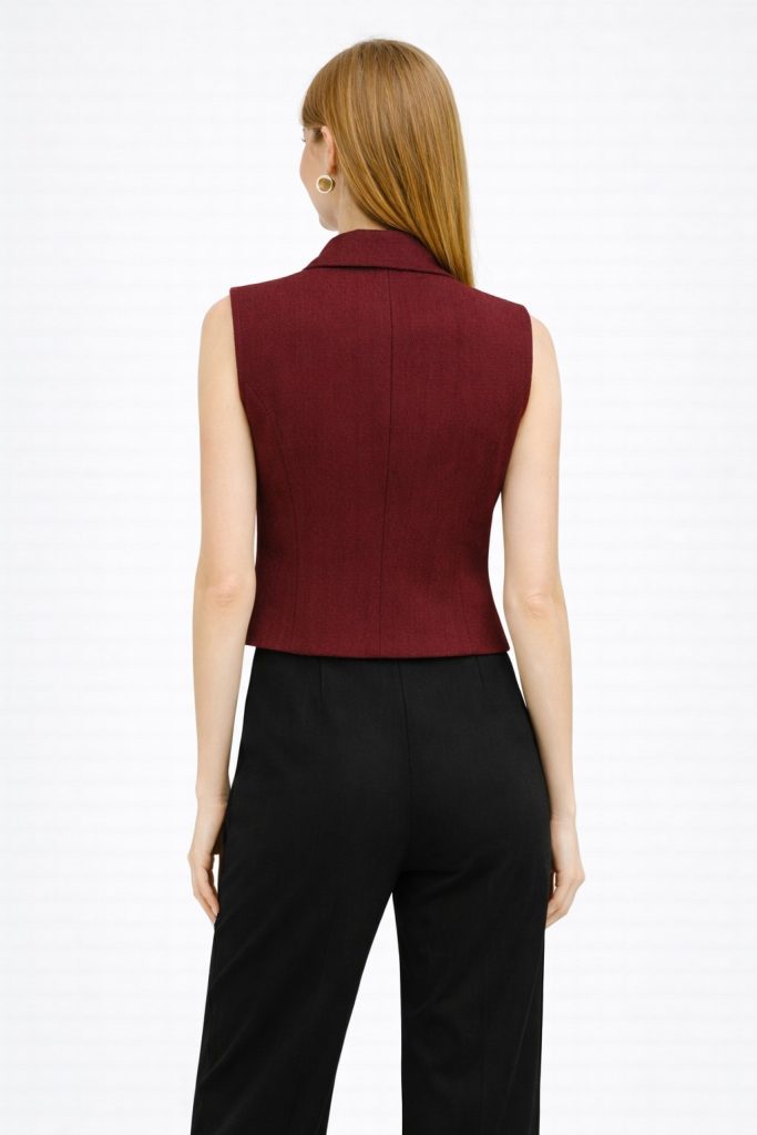 ON TRİKO Kolsuz Kruvaze Yaka Yelek 66926