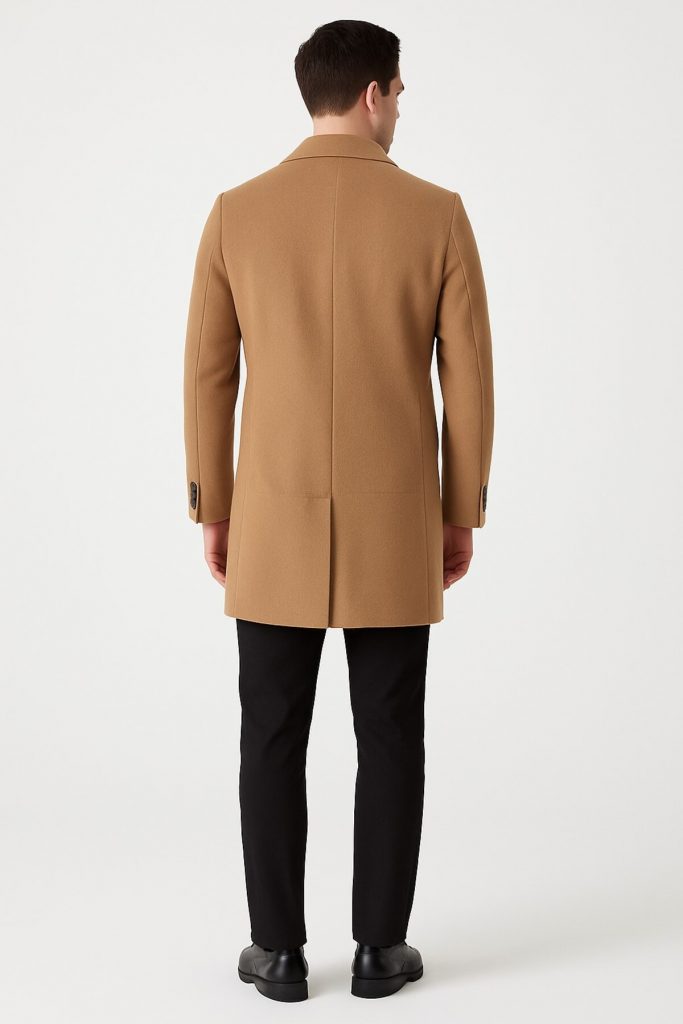 PALMONTE Mono Kaşe Kaban 4285 - hardal