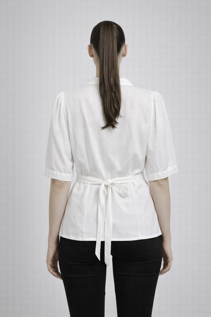 Perzoni Çiçek Desenli Bluz 4840 - EKRU