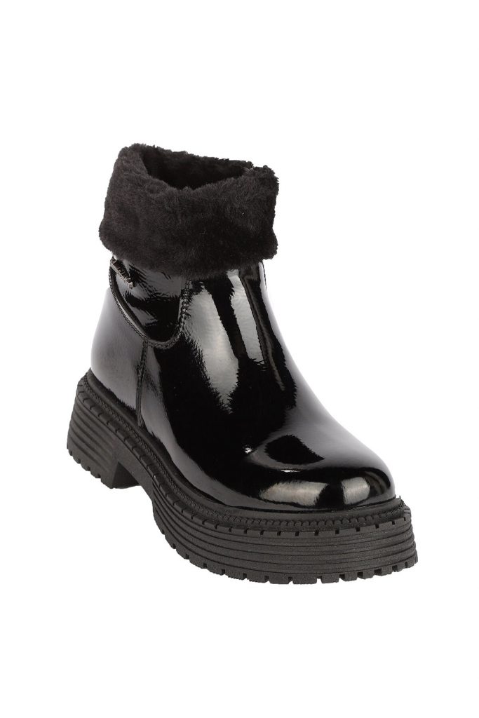 PİERRE CARDİN Kadın Rugan Bot 52415 - SİYAH RUGAN