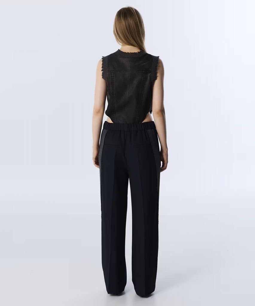 TIWST Colorblock Wide Leg Fit Pantolon TW6250003193 - Lacivert