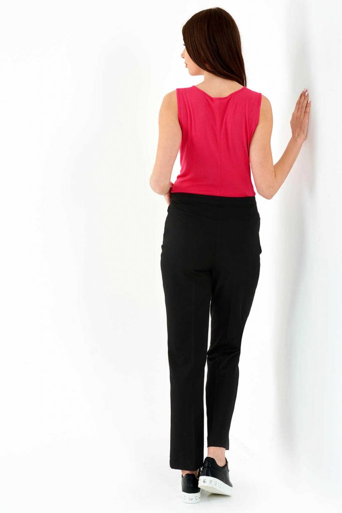 TOLGA SARAÇOĞLU Gizli Lastikli Büyük Beden Pantolon 30068 - Siyah