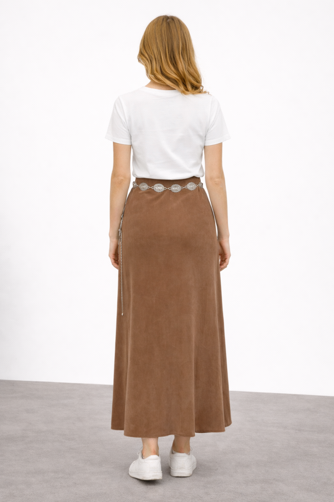 TWIST Bel Aksesuarlı Etek TS1250004110 - kahve