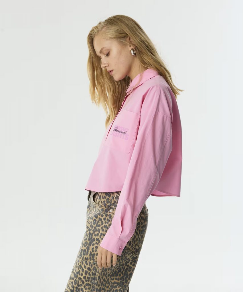 TWİST Slogan Baskılı Poplin Gömlek TW6250025054