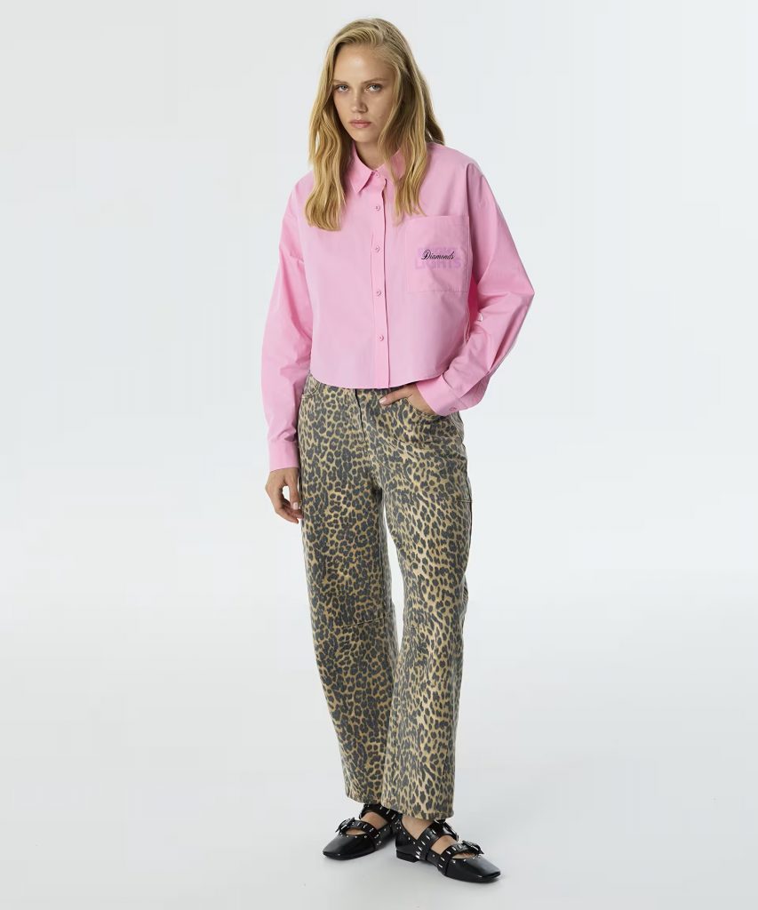 TWİST Slogan Baskılı Poplin Gömlek TW6250025054