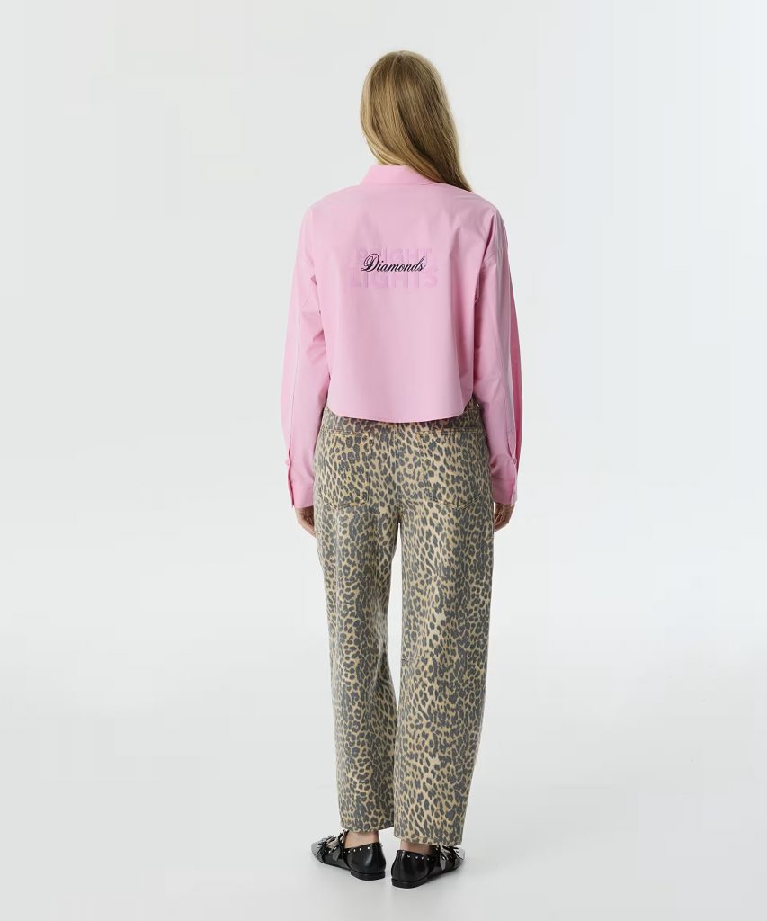 TWİST Slogan Baskılı Poplin Gömlek TW6250025054