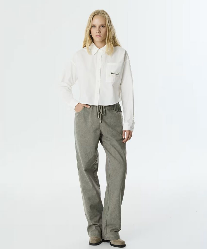 TWİST Slogan Baskılı Poplin Gömlek TW6250025054 - EKRU