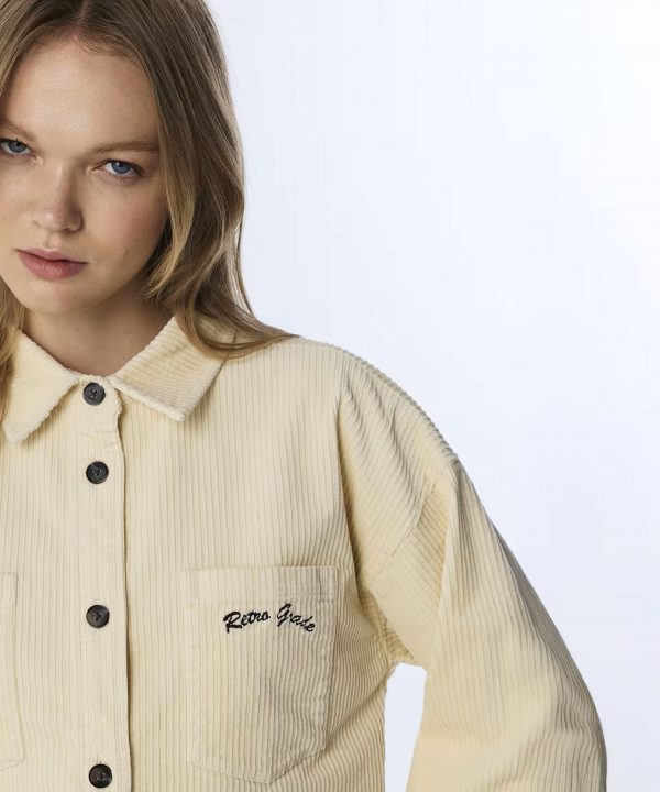 TWIST Sloganlı Kadife Gömlek TW6250025131