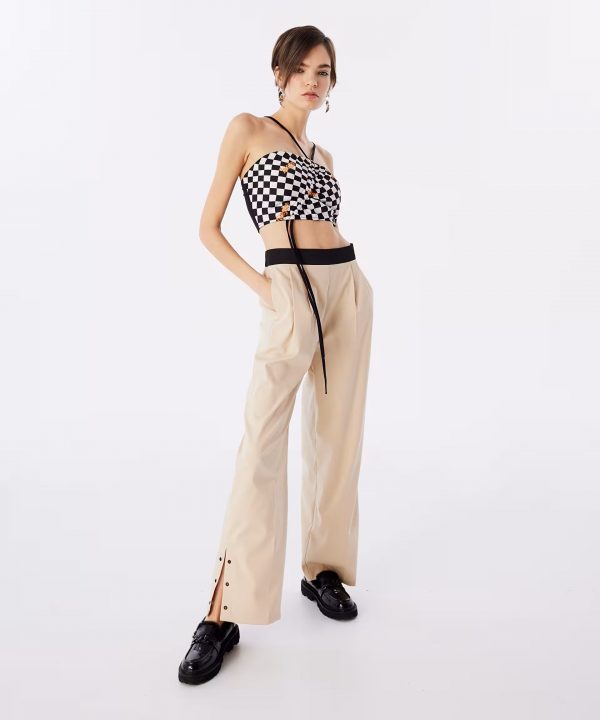 TWIST Paçası Düğmeli pantolon03103