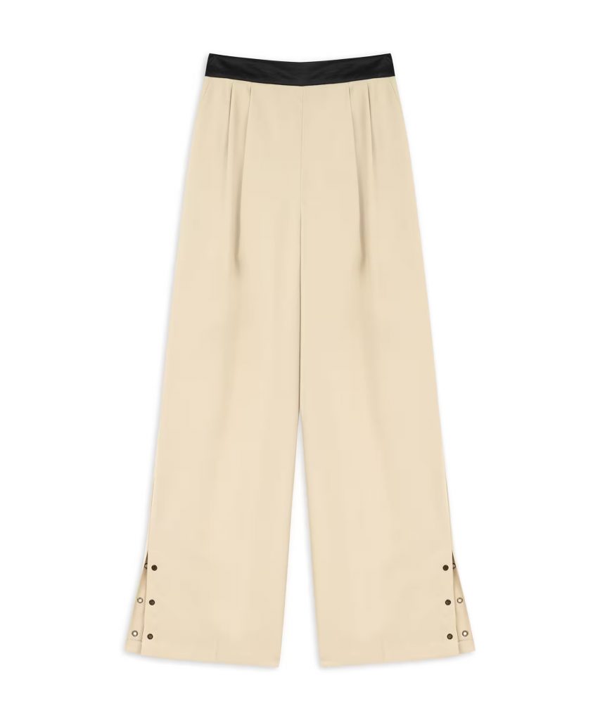 TWIST Paçası Düğmeli pantolon03103 - BEJ