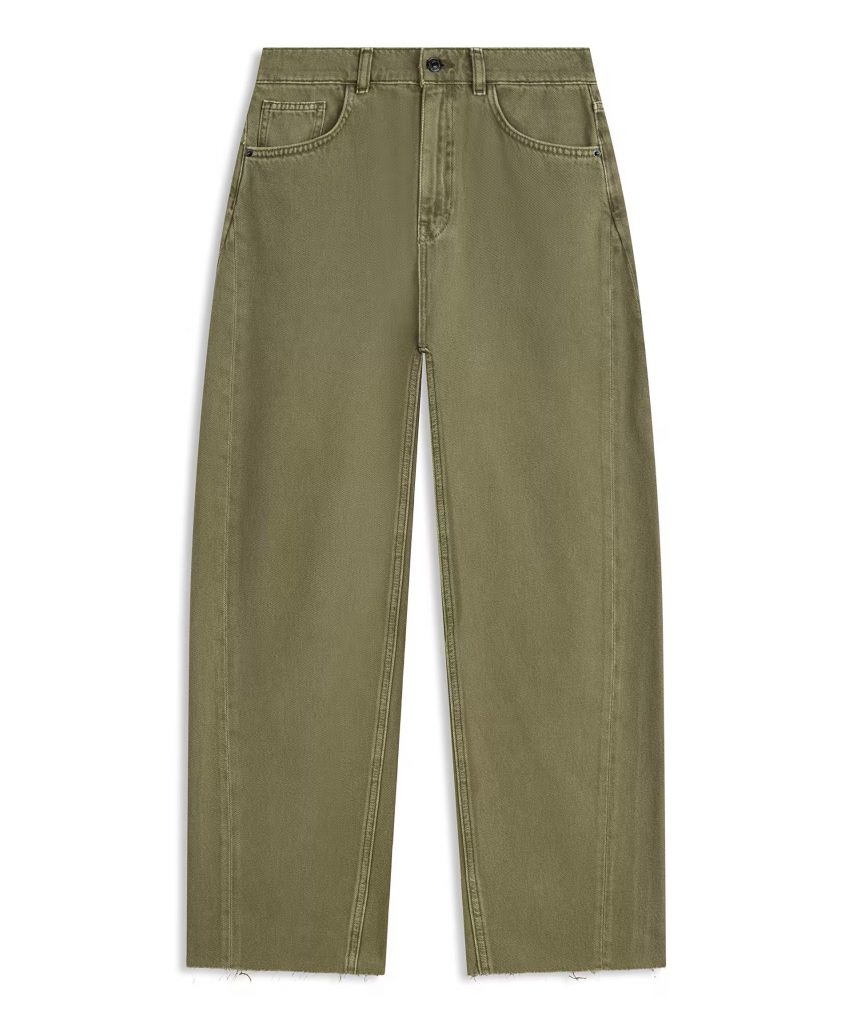 TWİST SLOGANLI BAGGY JEAN PANTOLON TS1260018033 - HAKİ