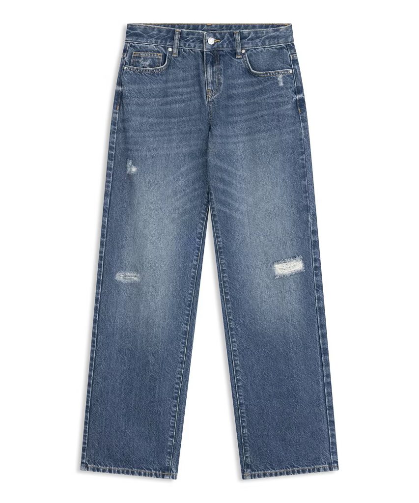 TWİST ESKİTME EFEKTLİ JEAN PANTOLON TS1260018037 - K.İNDİGO