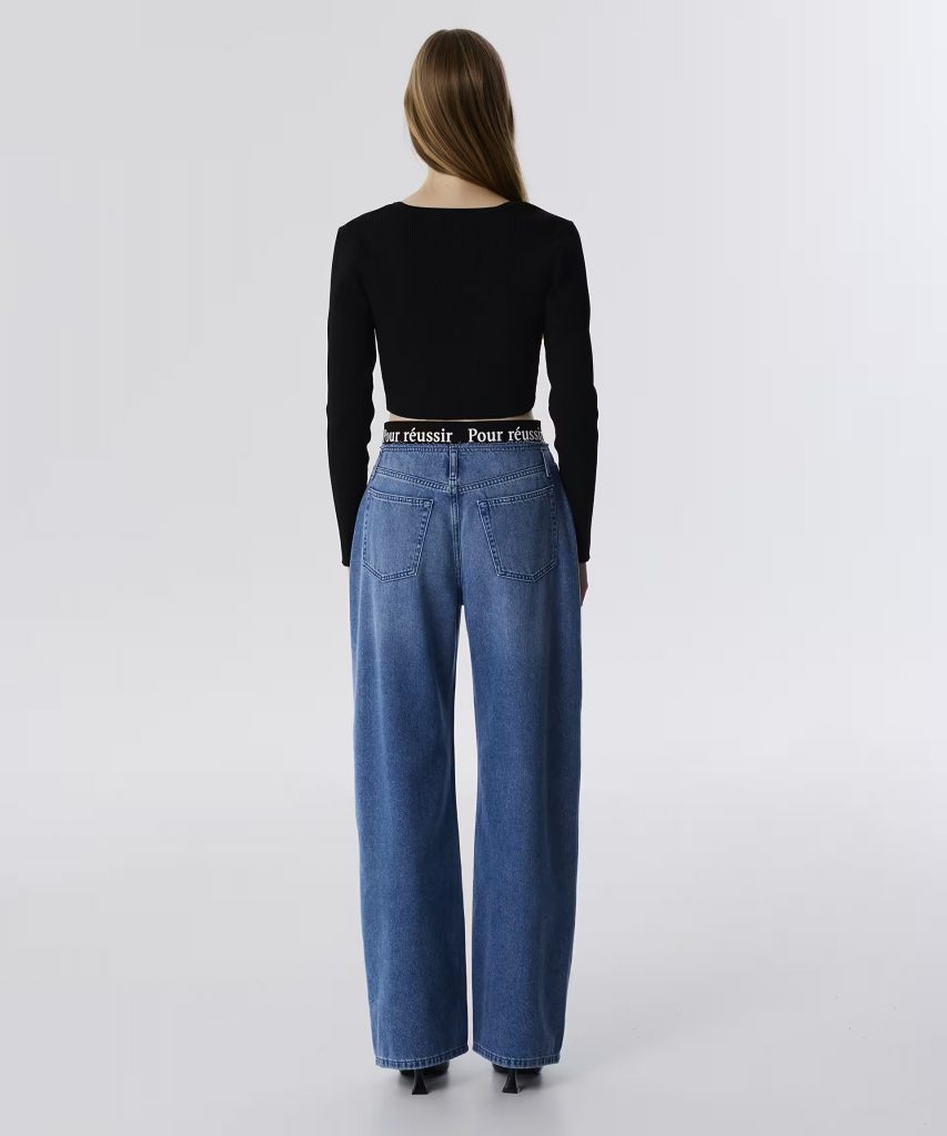 TWİST Sloganlı Elastik Bel Jean Pantolon TW6250018022