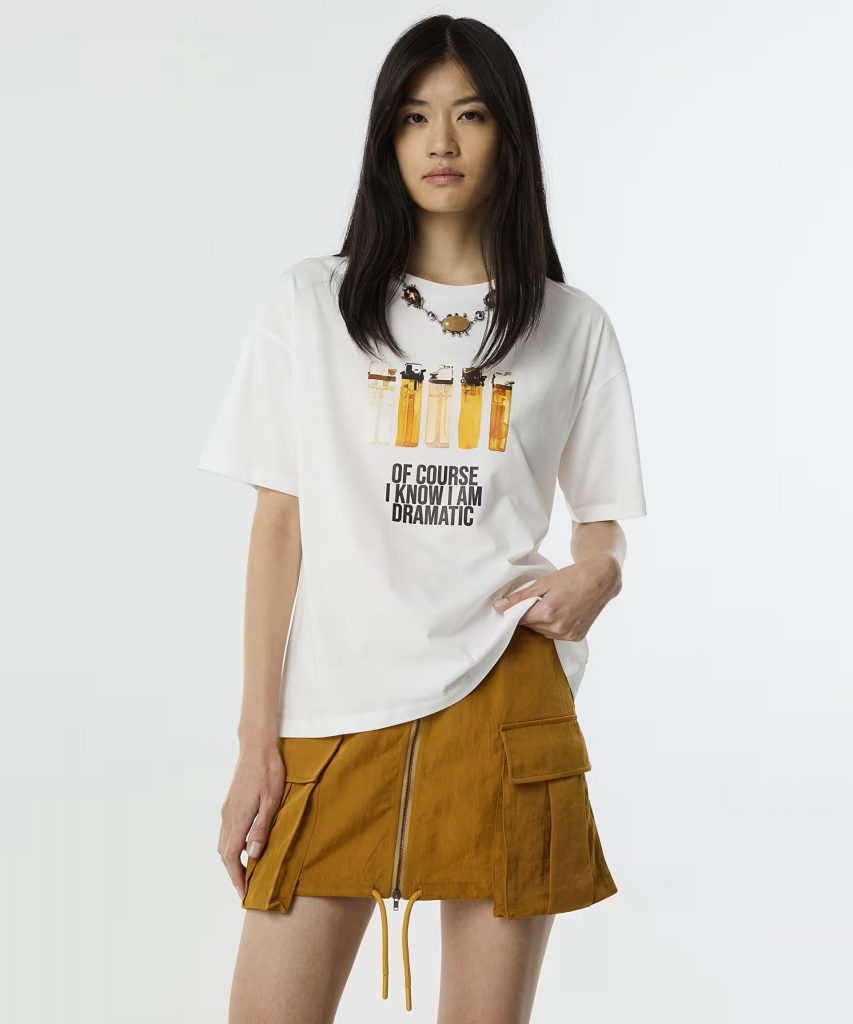 TWIST Slogan ve Görsel Baskılı T-shirt TW6250070023