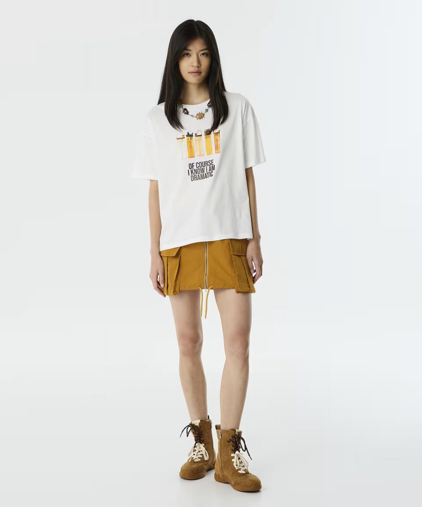 TWIST Slogan ve Görsel Baskılı T-shirt TW6250070023