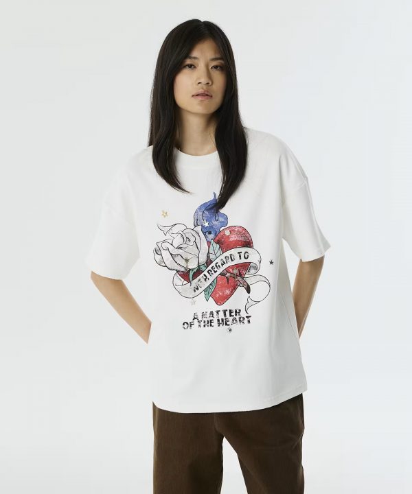 TWIST Slogan ve Görsel Baskılı Oversıze T-shirt TW6250070041