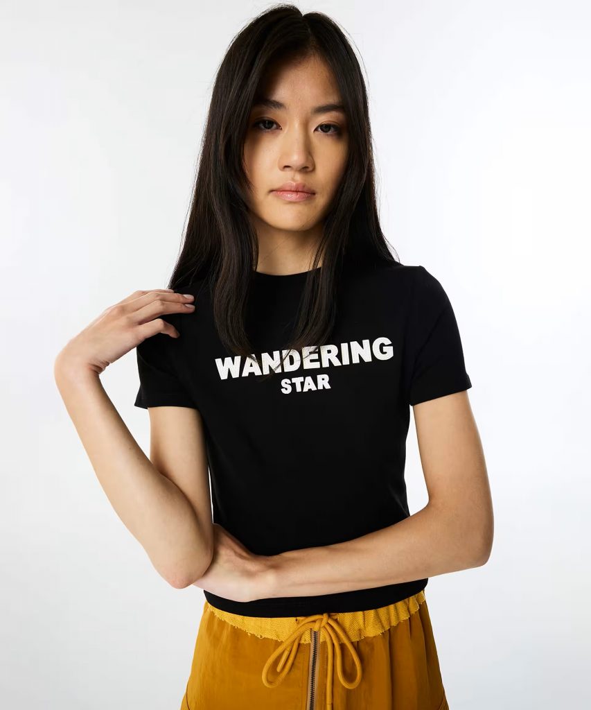 TWIST Slogan Aplikeli Dar Kesim T-shirt TW6250070065