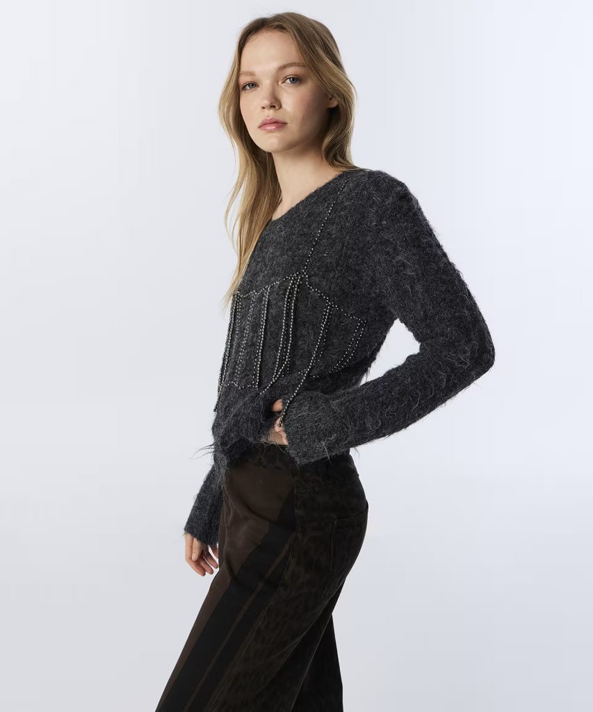 TWIST Kontrast Aksesuarlı Kazak TW6250050232 - ANTRASİT